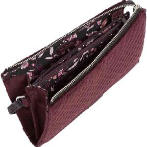 Vera Bradley RFID Quilted Slim Wristlet Blackberry Wine